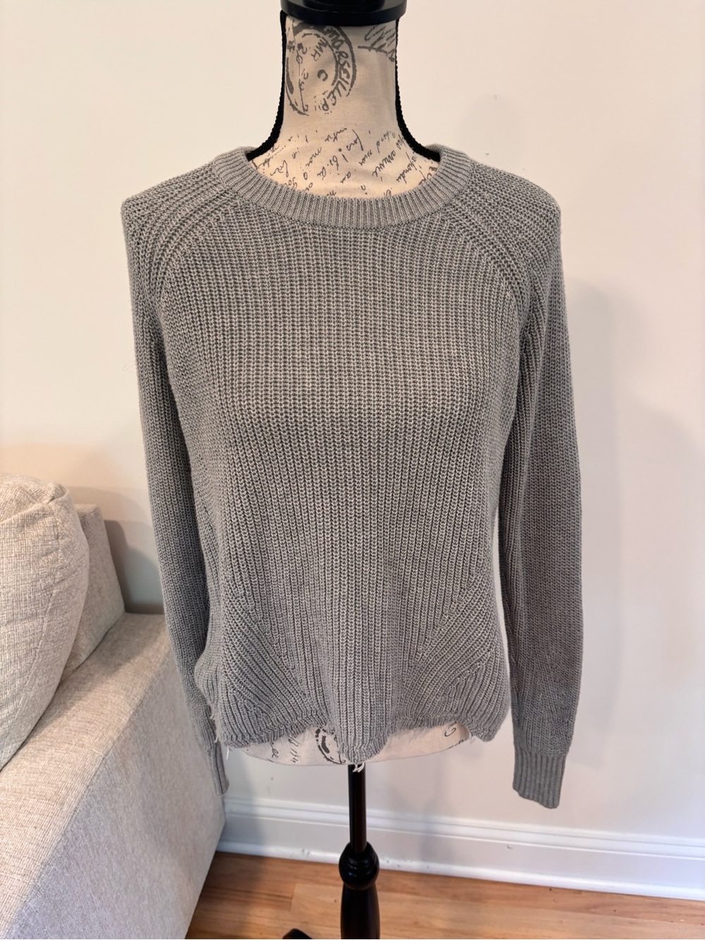 Cotton by Autumn cashmere gray cotton sweater size medium